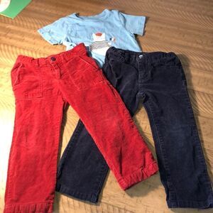 Jacadi Paris Beret Cat Cotton set. 2 designer looks Cargo & Relax. Snap Shirt